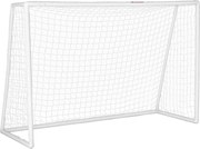 SPORTNOW PVC Foci Kapu Edző Kapu Labdarúgó Háló - földhorgokkal együtt - méret: 180L x 92W x 124H cm fehér | Aosom