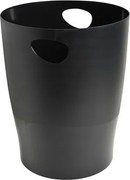 Papírkosár, 15 liter, PP, EXACOMPTA Ecobin Economy, fekete (EX453014D)
