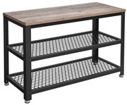 DAVOR cipőtároló barna/fekete