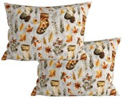 2 darabos díszpárnahuzat készlet AUTUMN SOCKS 50x70 cm, színes