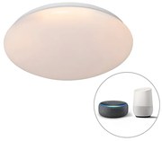 Intelligens, modern mennyezeti lámpa, fehér, 38 cm, LED-del és RGB-vel - Iene