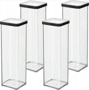 Rotho 4 Db-os Ételtároló Szett Ömlesztett Áruk 2L Fekete Loft