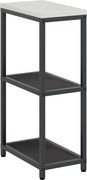 vidaXL Konyhai Tárolás polcokkal tárolóval Fekete 60 x 50 x 92 cm Acél