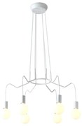 Csillár zsinóron BASSO 6xE27/40W/230V fehér