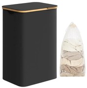 TATE fekete szennyeskosár