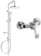 Mexen Erik fali zuhanyrendszer esőztetővel és Fabia zuhanycsapteleppel, króm - 746540205-00