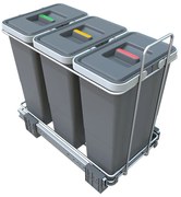 Műanyag szemetes szelektív hulladékhoz/beépíthető 8 + 8 + 8 l Ecofil - Elletipi