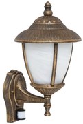 Rabalux Rabalux 7836 - Kültéri fali lámpa érzékelős GUYANA 1xE27/60W/230V IP43 arany RL7836