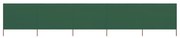 Zöld 5 paneles szövet szélfogó 600 x 120 cm