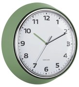 Karlsson 6006GR design falióra, zöld, átmérő 34 cm