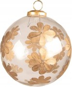 Karácsonyi gömb átlátszó/arany 12*12 cm 12x12 cm