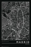 Plakát Madrid - City Map