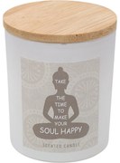 Soul Happy illatgyertya, pamut illatú, 7 x 8,5 cm, 300 g, fehér