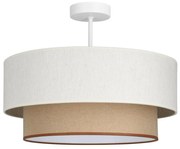 Felületre szerelt csillár NATIA 1xE27/60W/230V fehér/barna