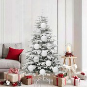 Karácsonyi Díszgömb Készlet 9 pcs Fehér