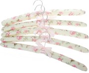 5 db textil vállfák Květy, rózsaszín