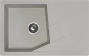Linea Plus Metalac 188627 Gránit Mosogatótálca - Extra mély, Csepegtetőtálcás, Szürke