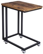 ELDUR mobil kisasztal, barna/fekete