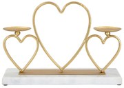 Aranyszínű-fehér gyertyatartó - Mauro Ferretti