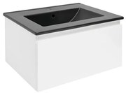 SAT B-WAY Fürdőszobaszekrény mosdóval 59x30x45 cm fehér fényes BWAY60WU4B