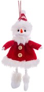 Textil karácsonyfadísz 17 cm Snowman – Casa Selección