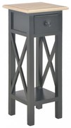 fekete fa kisasztal 27 x 27 x 65,5 cm