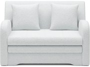 Fehér buklé kinyitható-tárolóhelyes kanapé 130 cm Ario – ELTAP