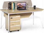 Irodai asztal konténerrel Houseland Profit Max 01 1608 tölgy/fehér