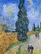 Reprodukció Road with Cypresses, 1890, Vincent van Gogh