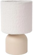 Lucide 10516/01/38 - Asztali lámpa WOOLLY 1xE14/40W/230V krémes