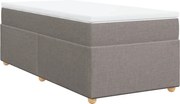 vidaXL tópszínű szövet rugós ágy matraccal 90 x 200 cm