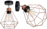 fali lámpa állítható loft drót gyémánt