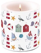 Átvilágítós viasz gyertya kicsi tengeri mintás Nautical items