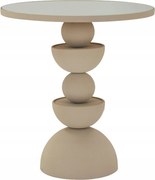 Dohányzóasztal Fém Tükör Asztallap Ø 45 CM 45X45X49,5 CM