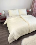 Damaszt krém ágyneműhuzat TiaHome - 1x Párna 90x70cm, 1x Paplan 140x200cm