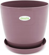 Műanyag virágtartó kaspó állvánnyal sötétlila 18cm