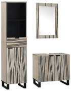 Fürdőszoba bútor szett fiókkal 3 pcs Fehér 38 x 33 x 160 cm