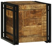 Tárolódoboz - 40 x 40 x 40 cm, Tömör Durva Mangófából