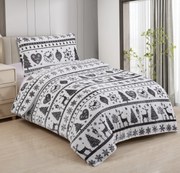 Karácsonyi mikroplüss ágyneműhuzat 200x140cm+90x70cm TiaHome