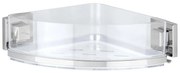 WENKO 22686100-Sarokpolc VACUUM-LOC QUADRO ED 28x19,5 cm ezüst/átlátszó