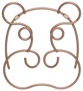 Rézszínű acél fali akasztó Hippo – Metaltex