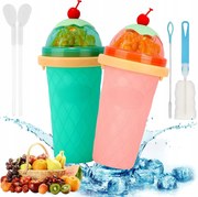Slushy Fagylaltkészítő Bögre Sorbet Slushy Gránit Kanál/szalma 2 Db