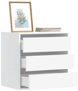 fehér szerelt fa fiókos sarokszekrény 60 x 41 x 58 cm