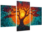 Kép - Az élet fája és a nap mozaikban (90x60 cm)