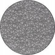 Kerek szőnyeg teraszra 160cm, lapos krémszürke mintás