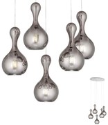 Redo 01-2262 - Csillár zsinóron LOB 5xE27/42W/230V szürke