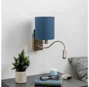 Brilagi - LED Fali lámpa NUBILA 1xE27/25W/230V+ LED/3W króm/sötét kék