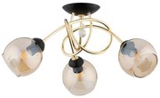 Felületre szerelhető csillár MODENA 3xE27/60W/230V arany/fekete/bézs