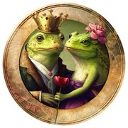 Béka házaspár fa puzzle