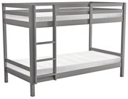Gyerek emeletes ágy 90 cm Invocato (szürke) (ágyráccsal). 1116362
